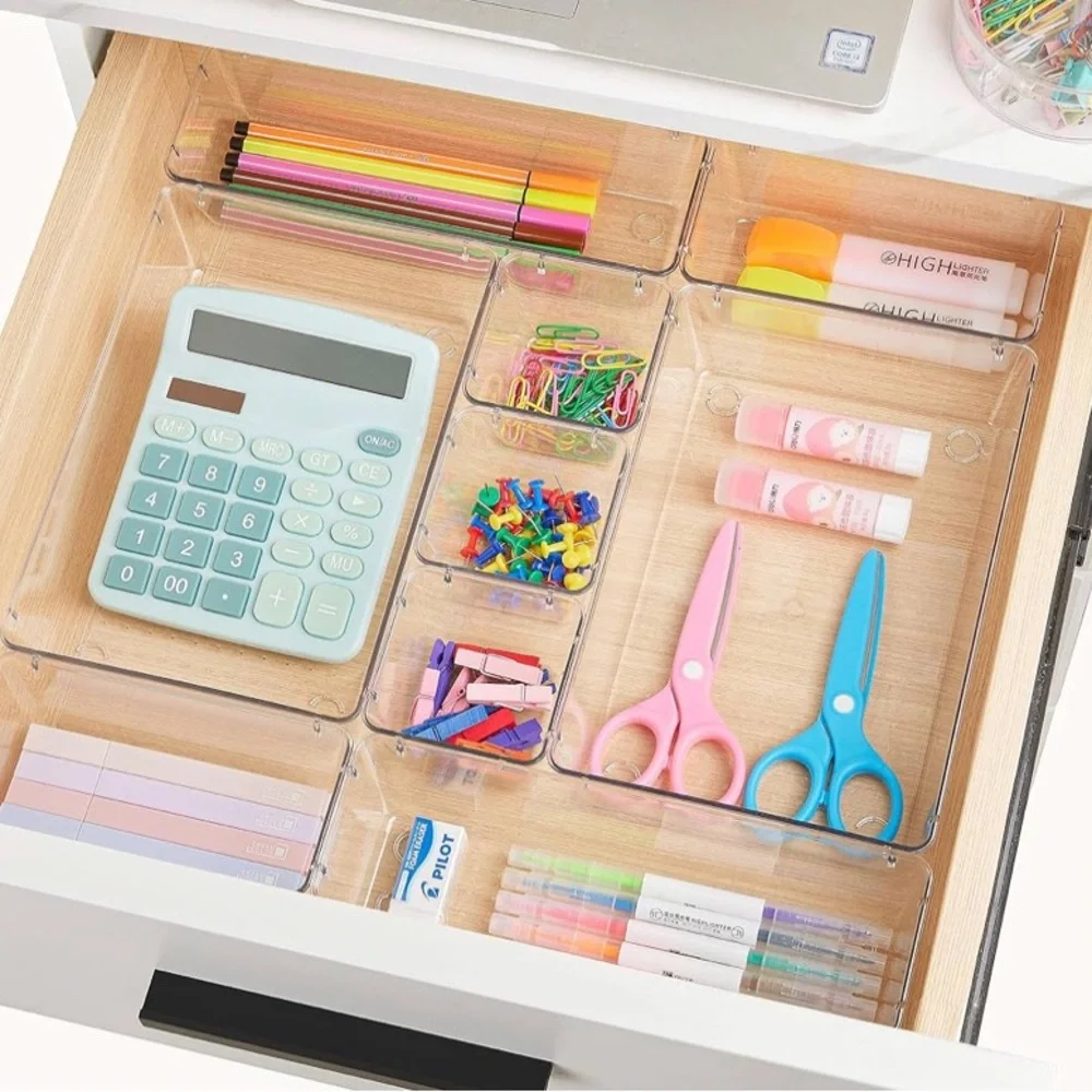 Clear Drawer Organizers Set